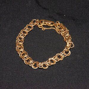 Monet Gold tone double  link Bracelet